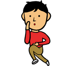 Refreshing face Boy sticker #10047462