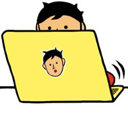 Refreshing face Boy sticker #10047482