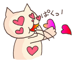 Vol.2 White cat Puko  and spring sticker #10049258