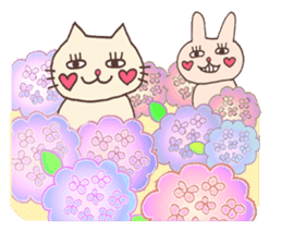 Vol.2 White cat Puko  and spring sticker #10049287