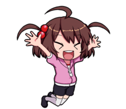 High tension girl Sticker sticker #10050179