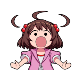 High tension girl Sticker sticker #10050200