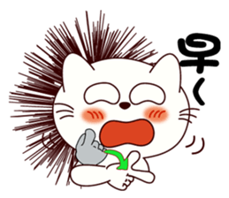 Sign language for accidents of a cat sticker #10050224