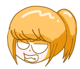 Ponytail girls sticker #10051038