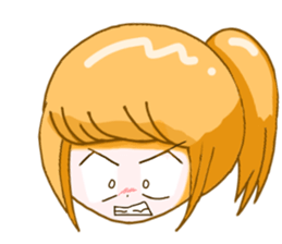 Ponytail girls sticker #10051043