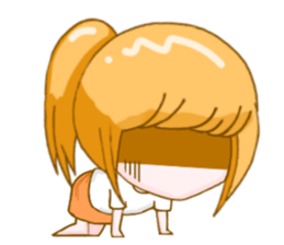 Ponytail girls sticker #10051046