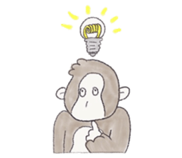 Cheerful and happy monkey second version sticker #10051132