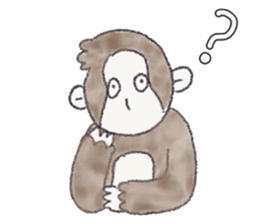 Cheerful and happy monkey second version sticker #10051133