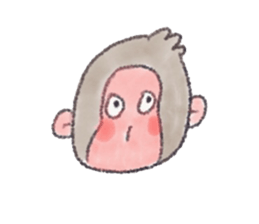 Cheerful and happy monkey second version sticker #10051135