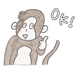 Cheerful and happy monkey second version sticker #10051139