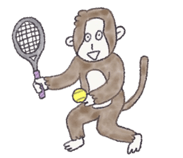 Cheerful and happy monkey second version sticker #10051149