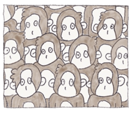Cheerful and happy monkey second version sticker #10051165