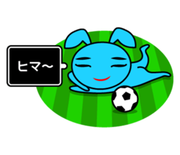 Futsal Soccer blue rabbit sticker #10051218