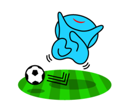 Futsal Soccer blue rabbit sticker #10051224