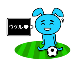 Futsal Soccer blue rabbit sticker #10051246