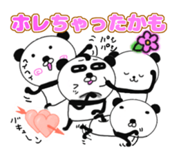 panda+4 love sticker #10053130