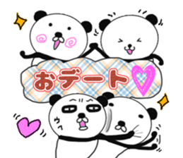 panda+4 love sticker #10053149