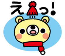 The HONOBONO Bear in the Winter sticker #10053237