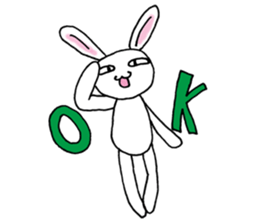 Bad eyes,but good rabbit. sticker #10053530