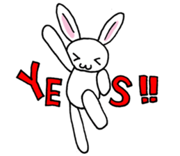 Bad eyes,but good rabbit. sticker #10053532