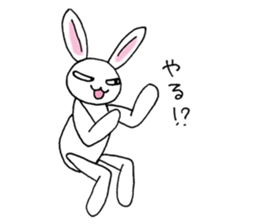 Bad eyes,but good rabbit. sticker #10053543