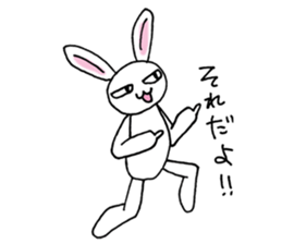 Bad eyes,but good rabbit. sticker #10053560