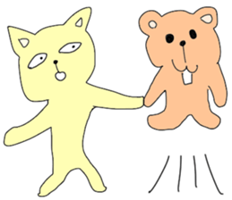 Cat & Bear sticker #10053770