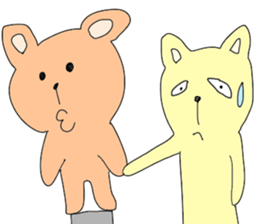 Cat & Bear sticker #10053780