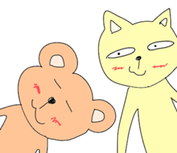Cat & Bear sticker #10053797