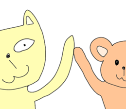 Cat & Bear sticker #10053804