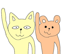 Cat & Bear sticker #10053807