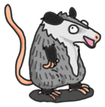 Death Manet skillful Opossum. sticker #10053915