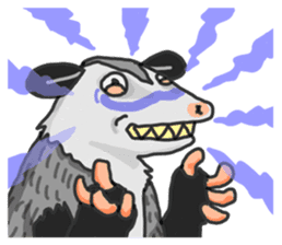 Death Manet skillful Opossum. sticker #10053917