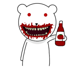 Scary bear. sticker #10054121