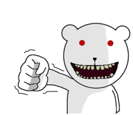 Scary bear. sticker #10054124