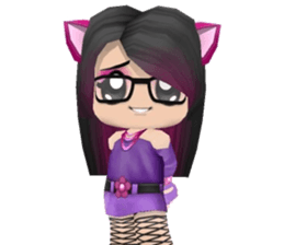 Kitten In Purple sticker #10054291