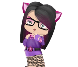 Kitten In Purple sticker #10054296