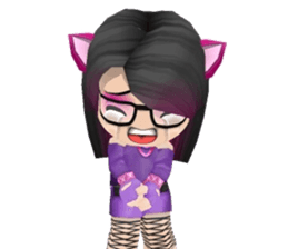 Kitten In Purple sticker #10054298