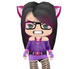 Kitten In Purple sticker #10054300