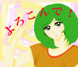 pretty girls who speaks kansai dialect . sticker #10054488