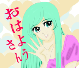 pretty girls who speaks kansai dialect . sticker #10054499