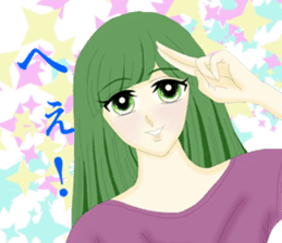 pretty girls who speaks kansai dialect . sticker #10054510