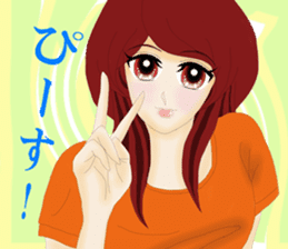 pretty girls who speaks kansai dialect . sticker #10054511