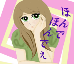 pretty girls who speaks kansai dialect . sticker #10054514