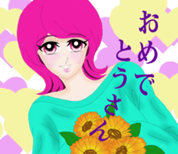 pretty girls who speaks kansai dialect . sticker #10054519