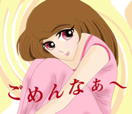 pretty girls who speaks kansai dialect . sticker #10054525