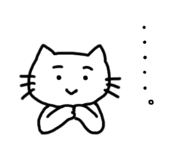 Peaceful daily life of a white cat. sticker #10054706