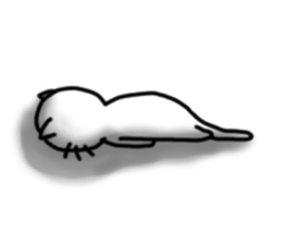 Peaceful daily life of a white cat. sticker #10054709