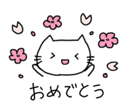 Peaceful daily life of a white cat. sticker #10054719