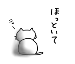 Peaceful daily life of a white cat. sticker #10054723